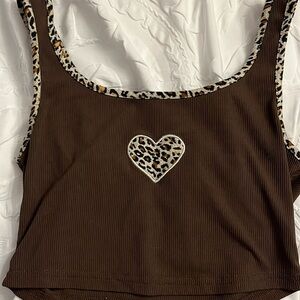 Brown tank top